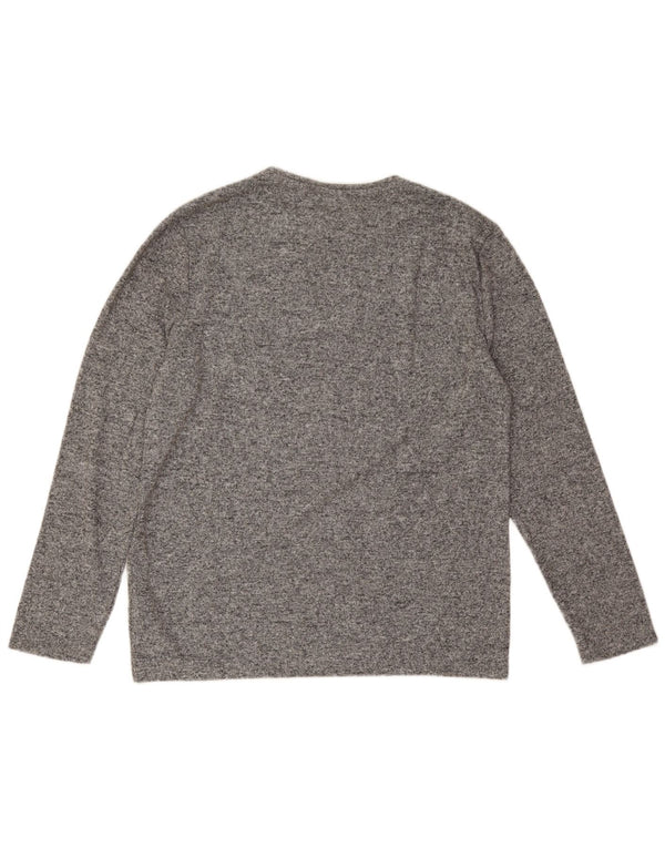 Zara Dame Jumper Sweater UK 16 Stor Grå Polyester