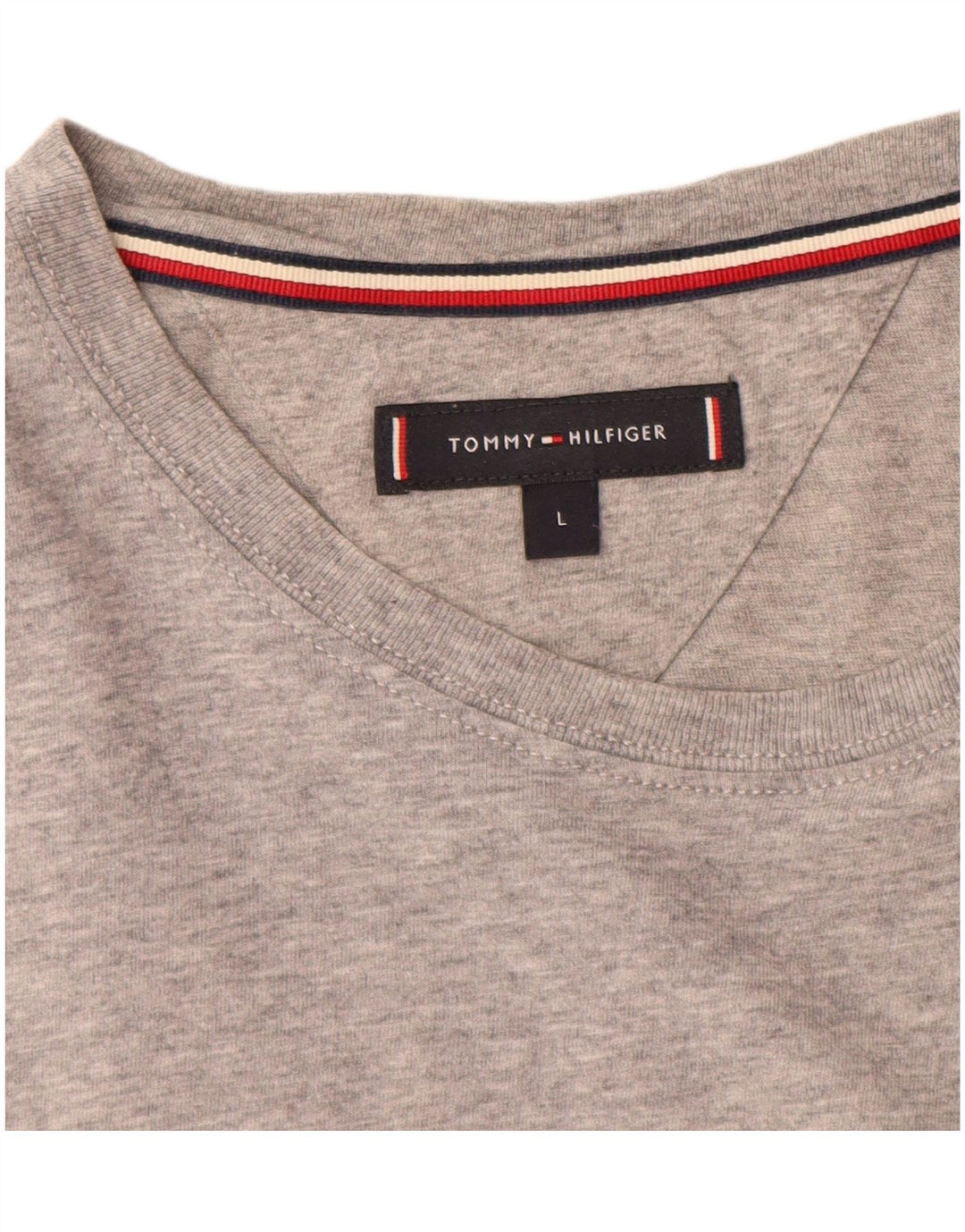 TOMMY HILFIGER T-shirt top til mænd, stor grå bomuld