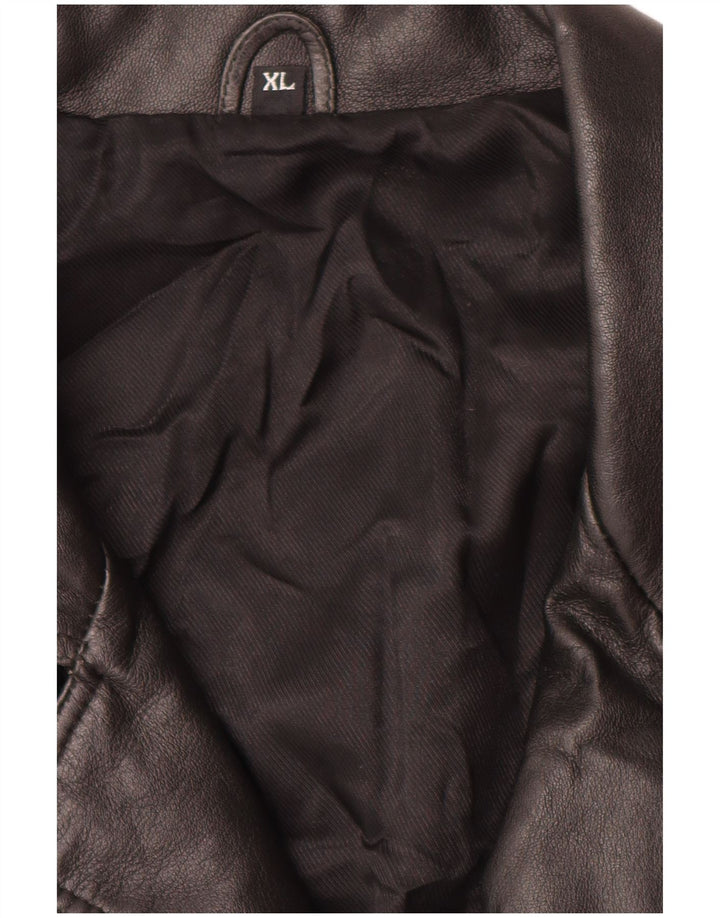 Vintage herre læderjakke UK 42 XL sort læder