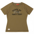 PUMA Womens Graphic T-Shirt Top UK 12 Medium Khaki Cotton