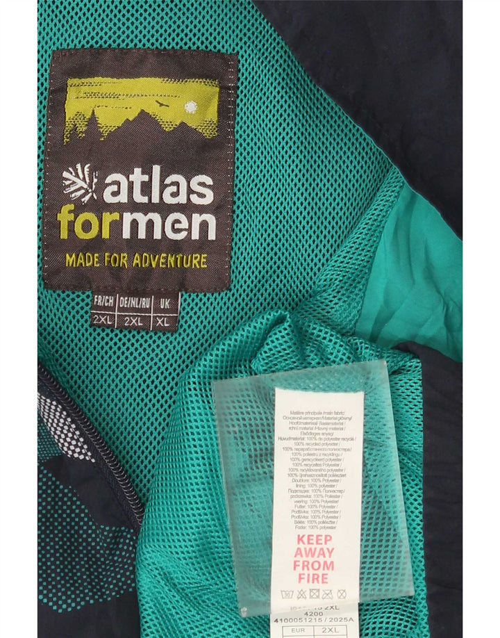Atlas For Mænd Træningsdragt til mænd Topjakke XL Marineblå Geometrisk Polyester