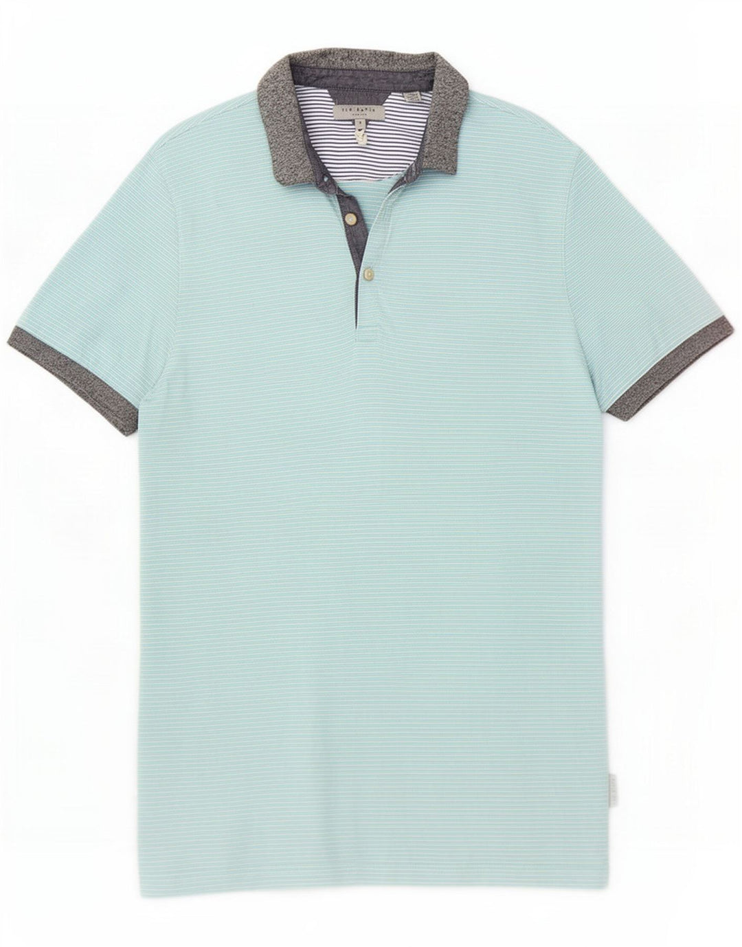 Ted Baker Polo shirt til mænd Størrelse 3 Mellem blå stribet bomuld