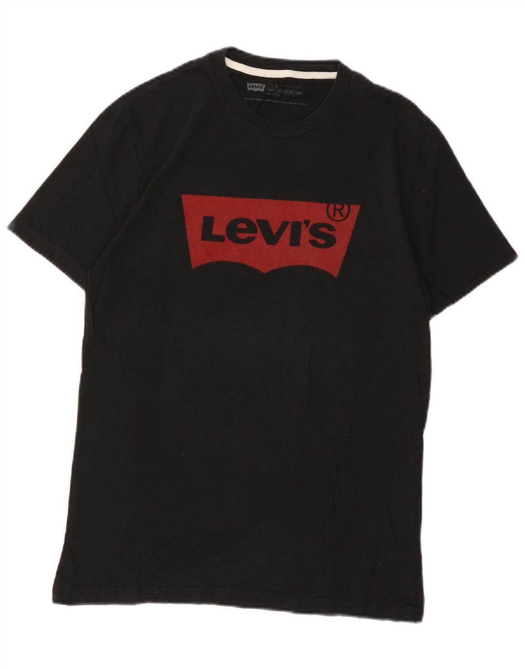 Levi's Herre Standard Fit Grafisk T-shirt Top Lille sort bomuld