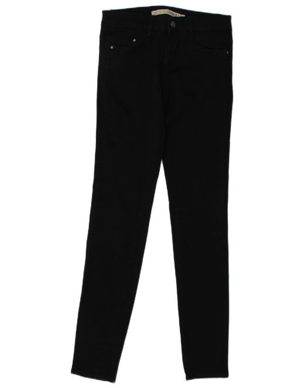 Zara Dame Skinny Jeans EU 34 2XS W24 L27 Sort Bomuld