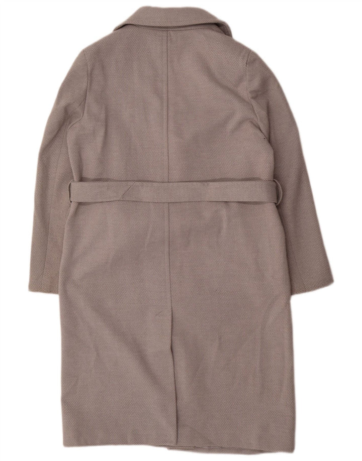 Marks & Spencer Dameoverfrakke UK 14 Stor grå sildebenspolyester