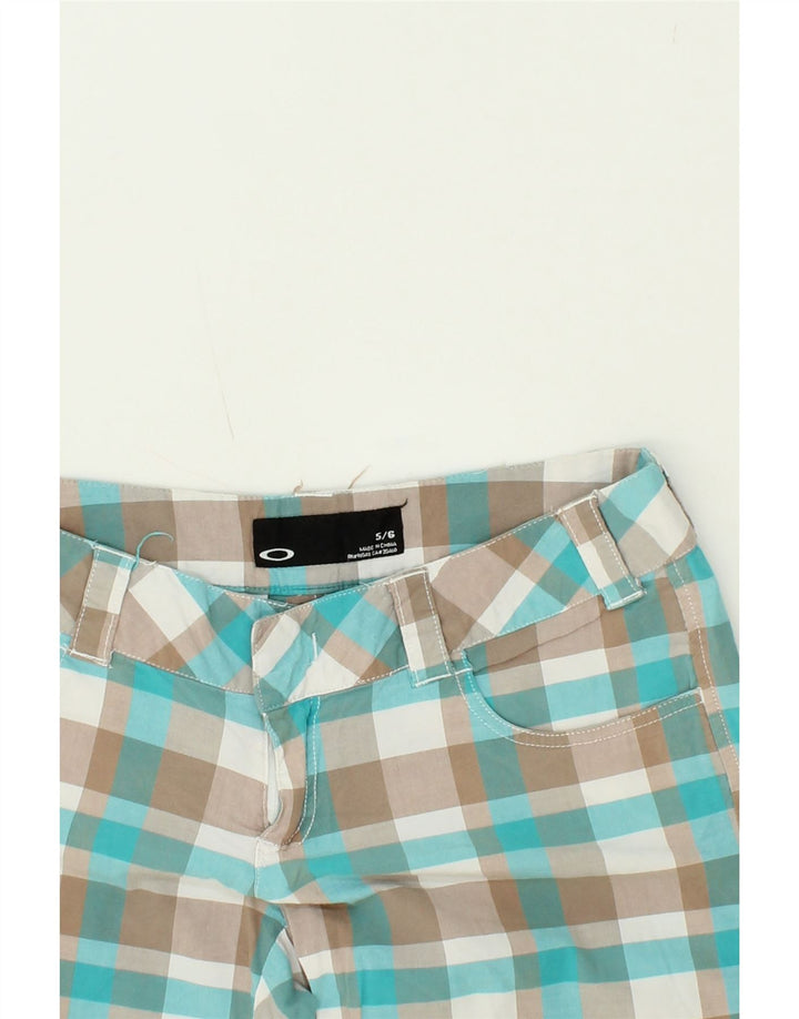OAKLEY Womens Casual Shorts US 6 Medium W32  Blue Check Vintage Oakley and Second-Hand Oakley from Messina Hembry 