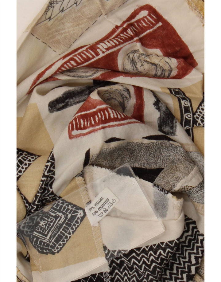 Vintage Kvinders Mini Wrap Nederdel W28 Medium Flerfarvet Patchwork Viscose