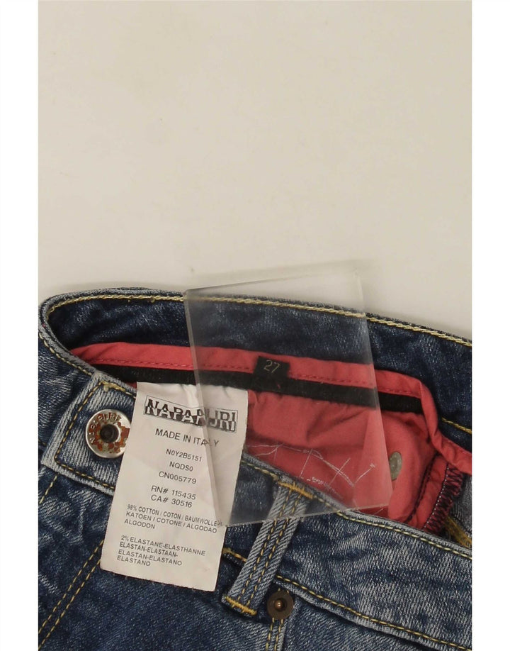 Napapijri Dame Mini Denim Nederdel W27 Lille Blå Bomuld
