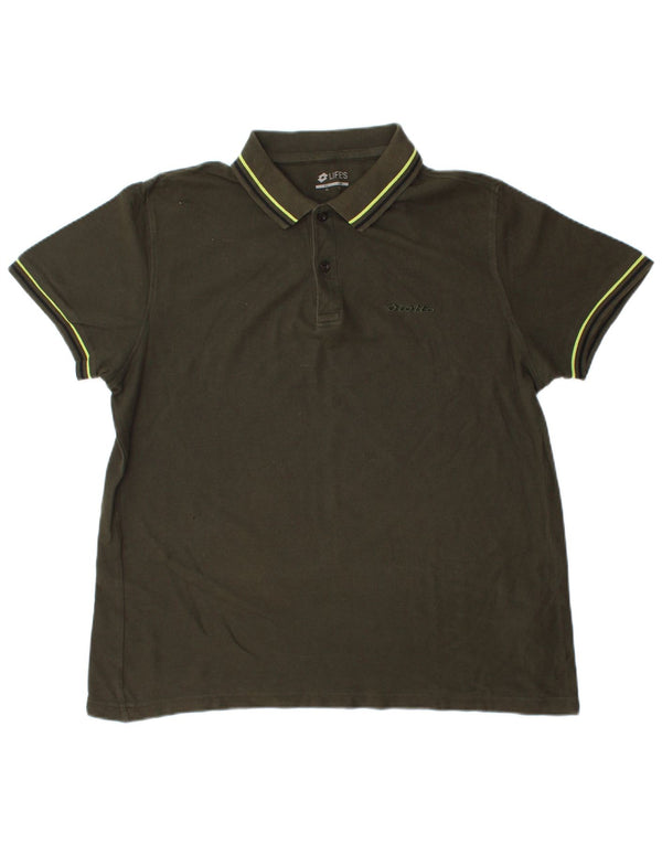Lotto Herre Life's Polo Shirt Stor Khaki Bomuld