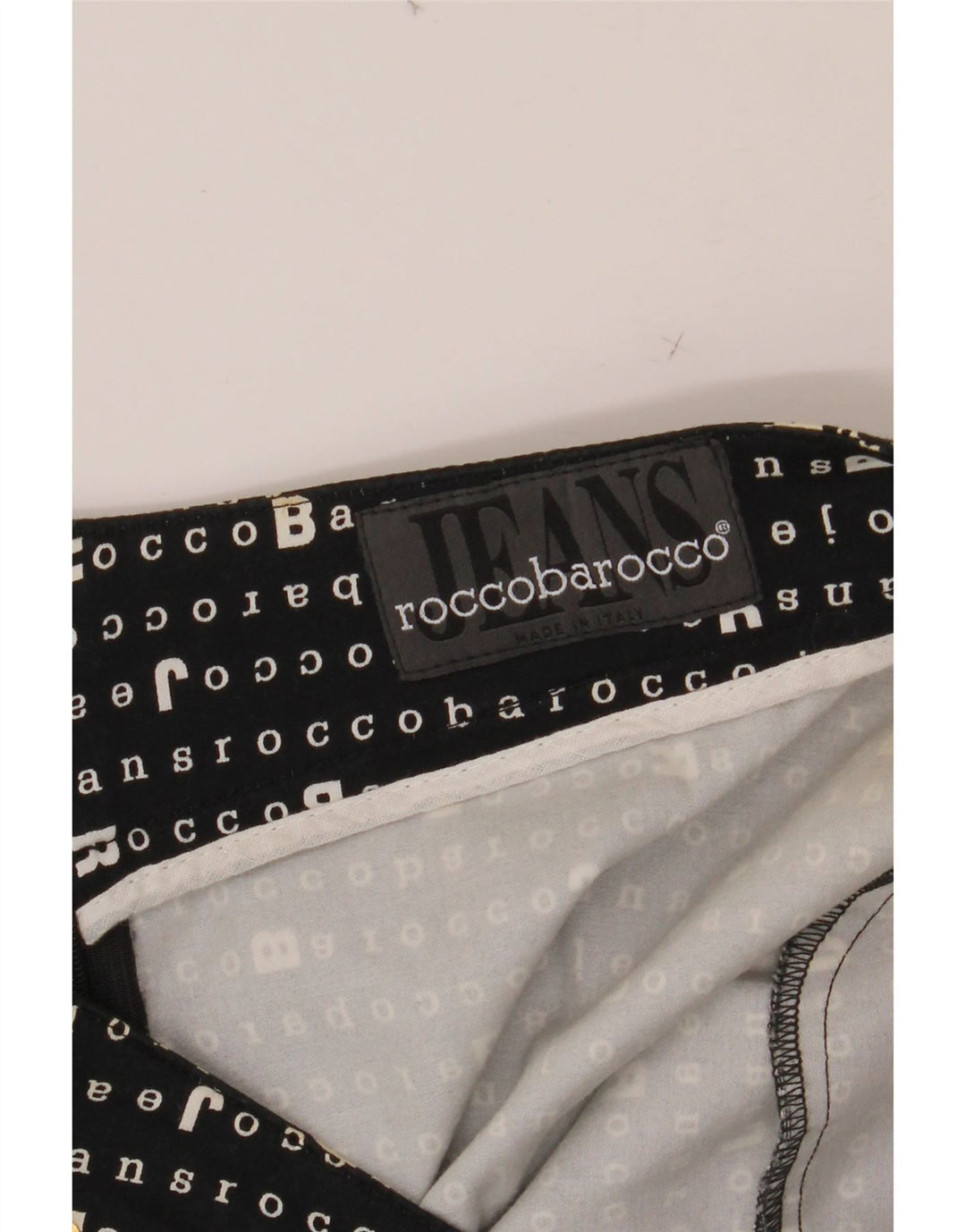ROCCOBAROCCO Womens Graphic Pencil Skirt  W32 Large  Black Vintage Roccobarocco and Second-Hand Roccobarocco from Messina Hembry 
