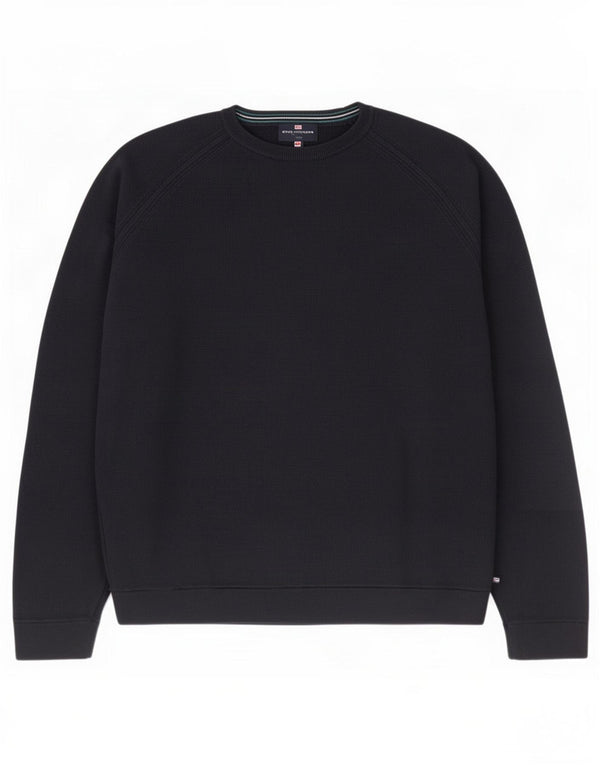 Marks & Spencer Herre Blue Harbor Jumper Sweater med rund hals XL Navy bomuld