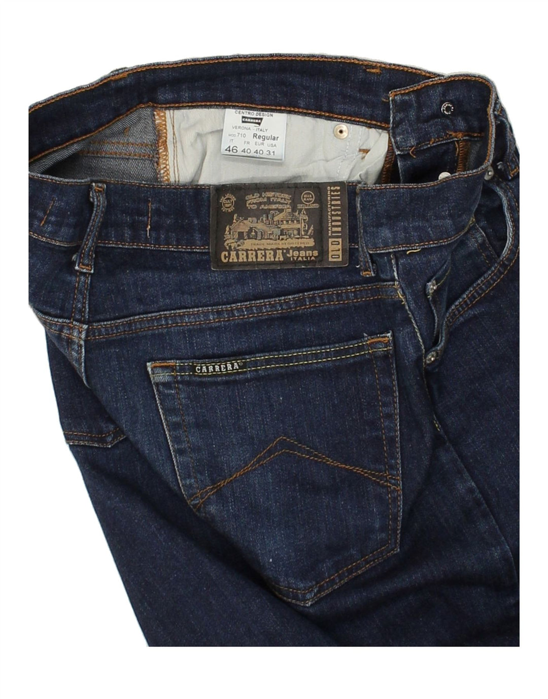CARRERA Womens 710 Regular Slim Jeans IT 46 Large W31 L35 Navy Blue Cotton Vintage Carrera and Second-Hand Carrera from Messina Hembry 