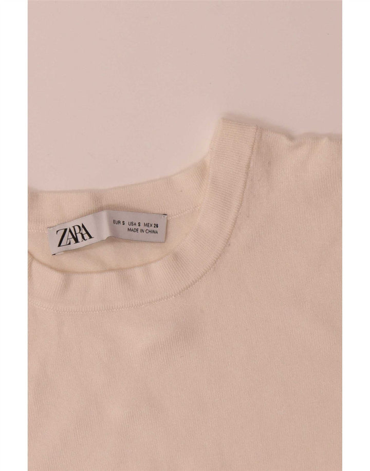 Zara Dame sweater med rund hals DK 10 Small White