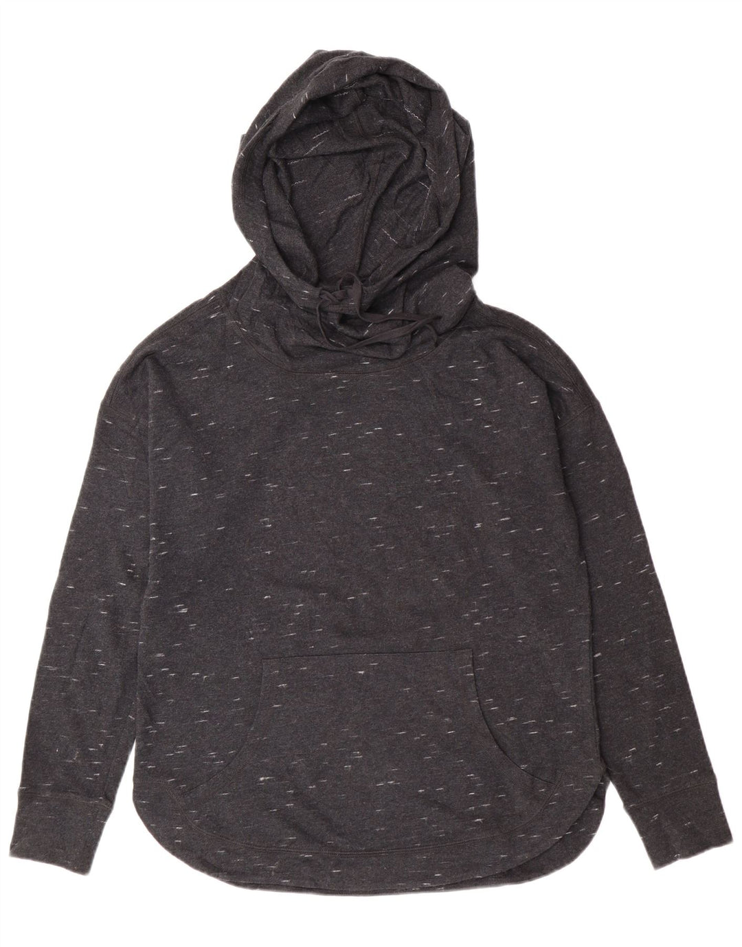 Champion Dame Oversized Hoodie Jumper UK 10 Small Grey Flecked Bomuld