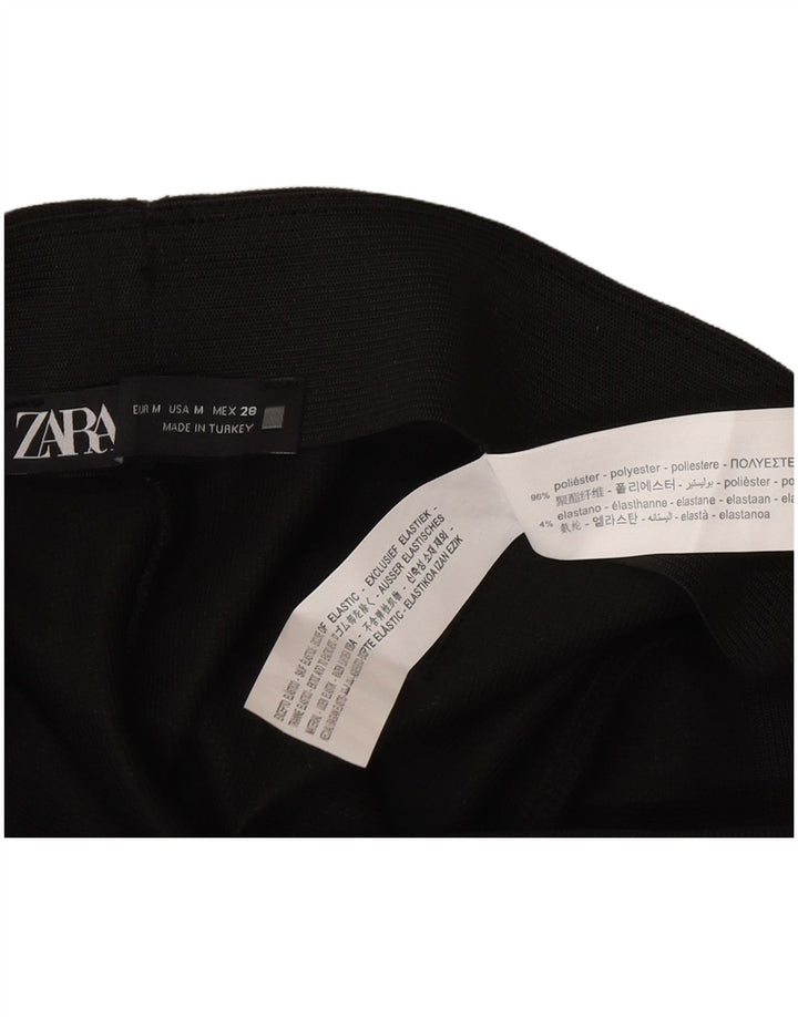 Zara Dame Flare Casual Bukser Medium W28 L28 Sort Polyester
