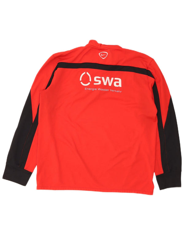 Nike Herre FCA Augsburg Grafisk Pullover Træningsdragt Top Stor Rød Colourblock