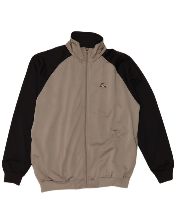 Kappa Træningsdragt til mænd Topjakke XL Grå Colourblock Polyester