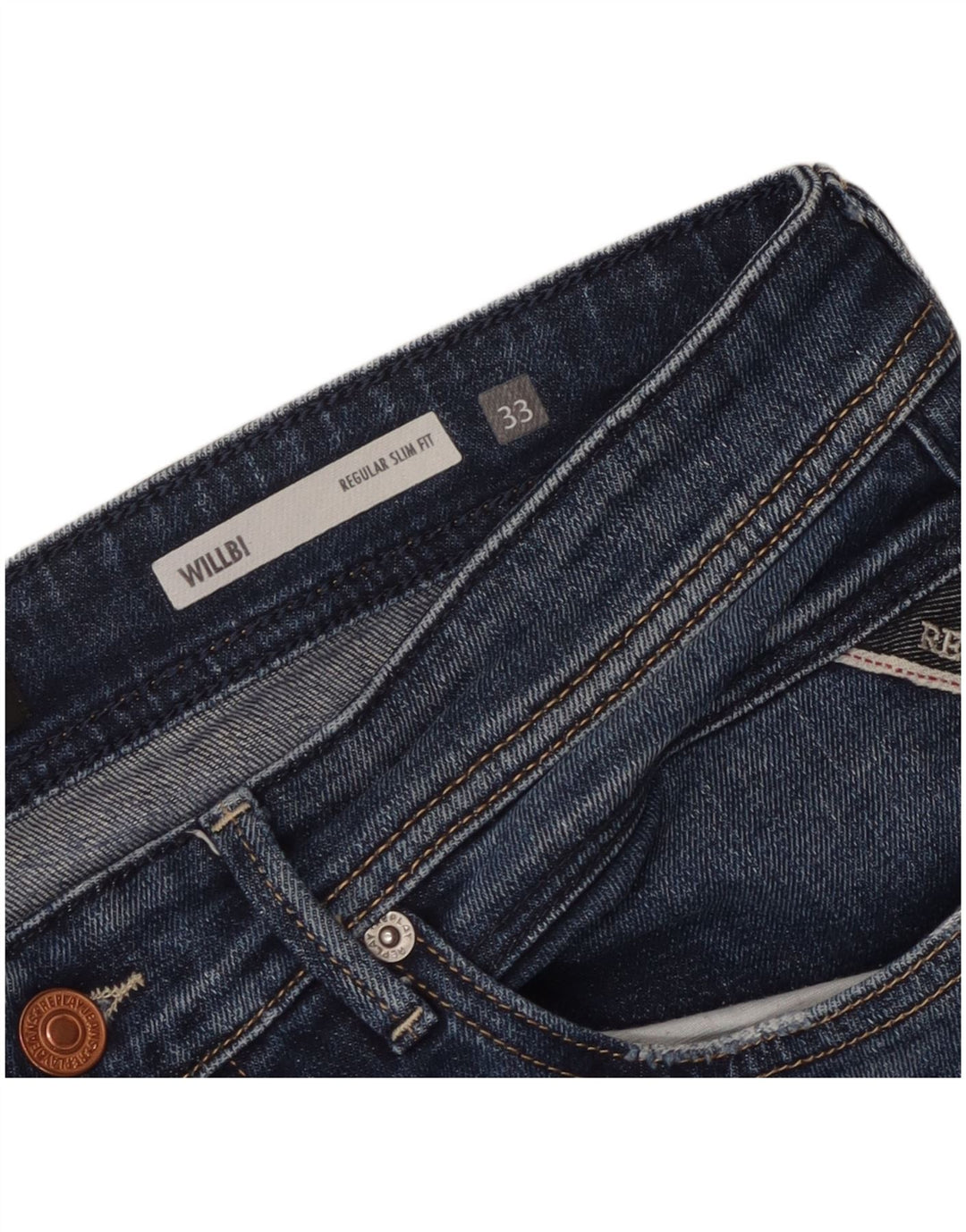 Replay Herre Willbi Regular Slim Jeans W33 L31 Blå