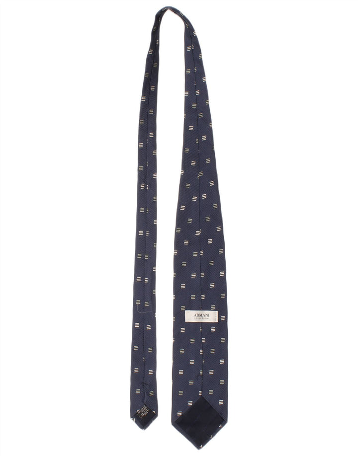 Armani Collezioni Herre slips One Size Blå Geometrisk Silke Classic