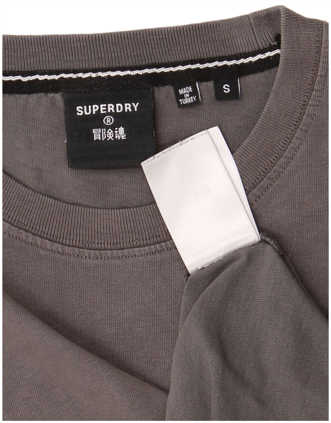 SUPERDRY Herre T-Shirt Top Lille Grå Bomuld