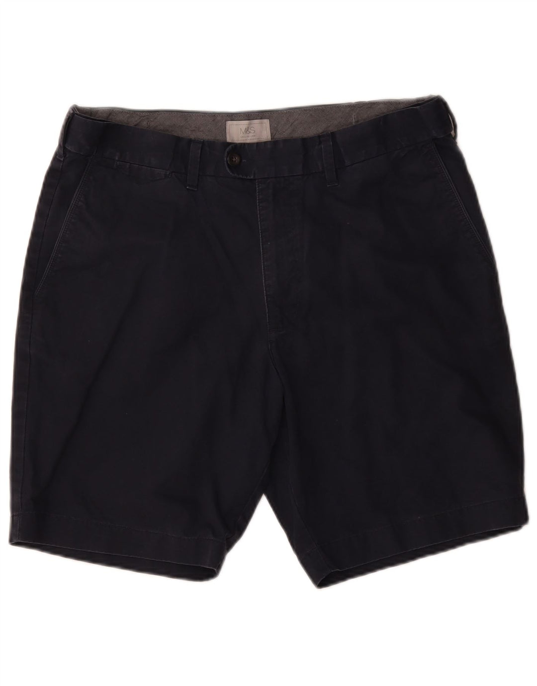 Marks & Spencer Herre Chino Shorts W36 Large Navy Blue Bomuld