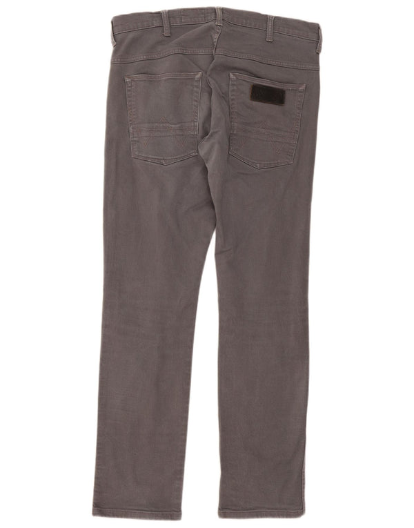 Wrangler Herre Spencer Slim Straight Jeans W32 L32 Grå Bomuld