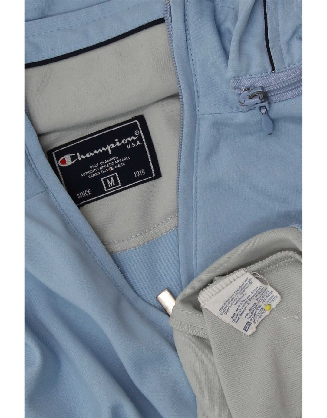 Champion Træningsdragt med hætte til mænd Topjakke Medium Blue Colourblock Polyester