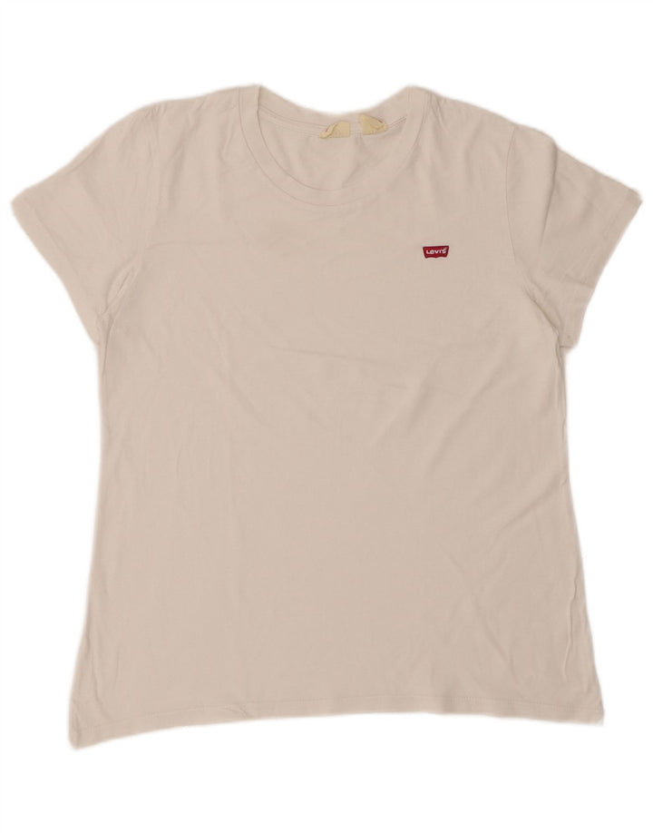 LEVI'S T-shirt top til kvinder UK 14 Medium White