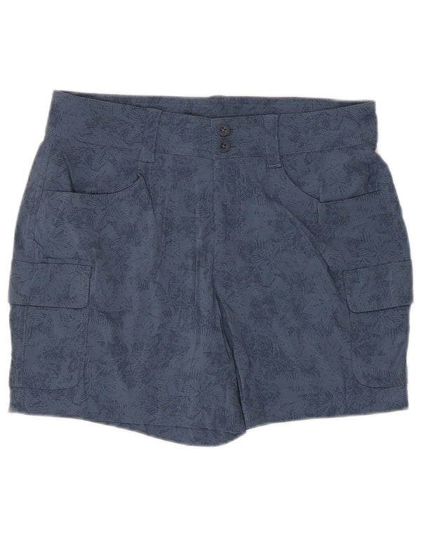 Eddie Bauer Dame Cargo Shorts US 10 Large W32 Blue Floral Nylon