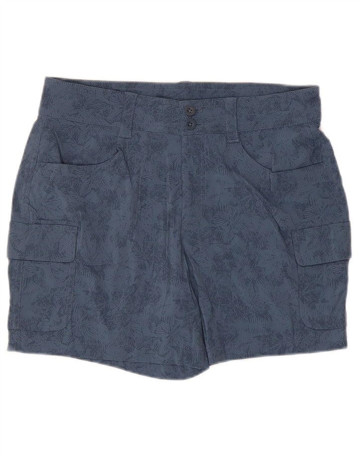 Eddie Bauer Dame Cargo Shorts US 10 Large W32 Blue Floral Nylon