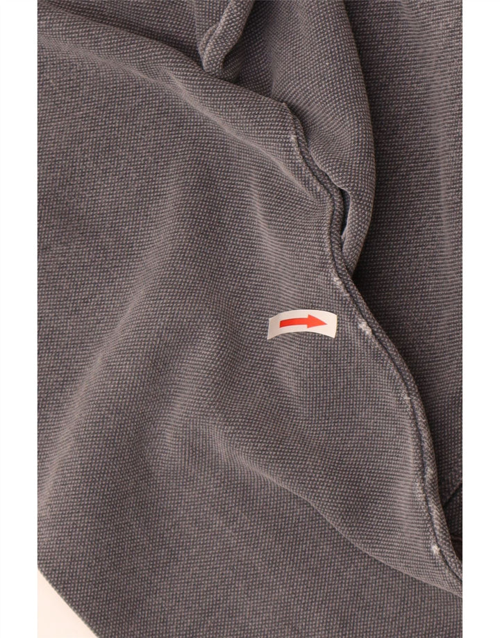Fat Face Herre Zip Neck Sweatshirt Jumper Stor Grå Bomuld