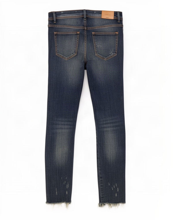 Zara Dame Trafaluc Distressed Skinny Jeans EU 38 Small W28 L27 Blue