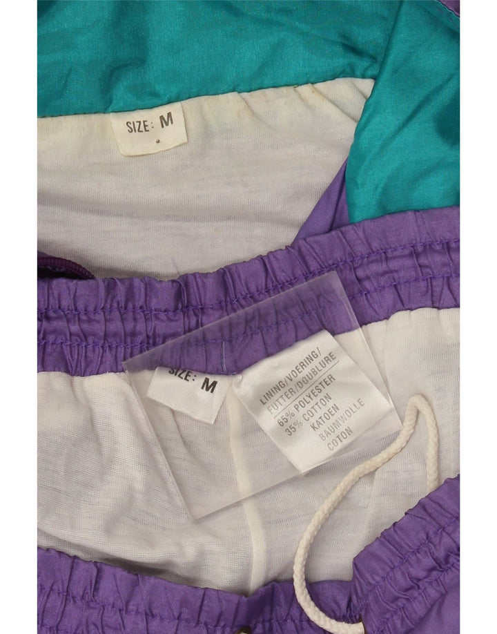 Vintage fuld træningsdragt til kvinder UK 14 Medium Purple Colourblock