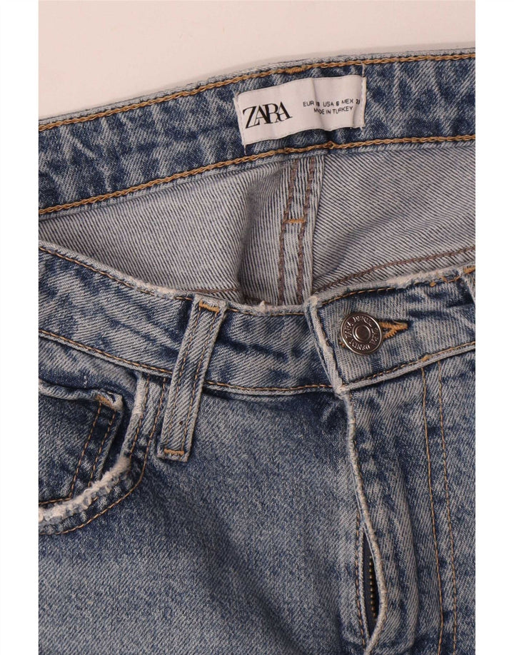 Zara Dame Straight Jeans EU 38 Small W28 L28 Blå
