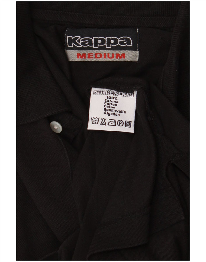 Kappa herre poloshirt Medium sort bomuld