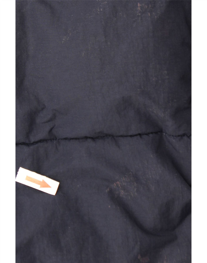 Zara Herre hættepolstret jakke UK 40 Large Navy Blue Polyester