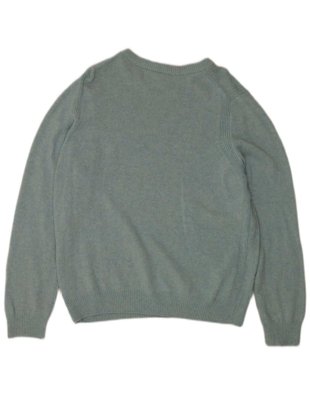 Marks & Spencer Dame Boat Neck Jumper Sweater UK 16 Large Blue Wool