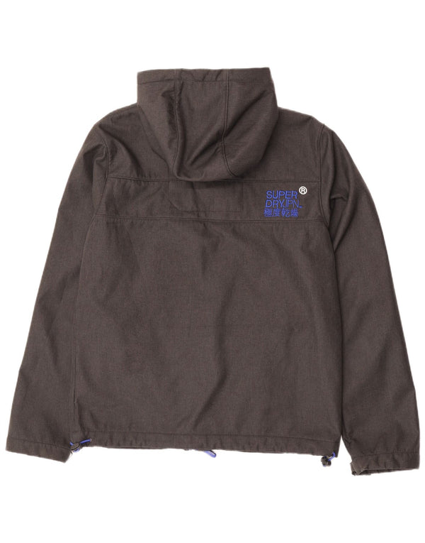 Superdry Herre Windtrekker Grafisk Windbreaker Jacket UK 40 Large Grey