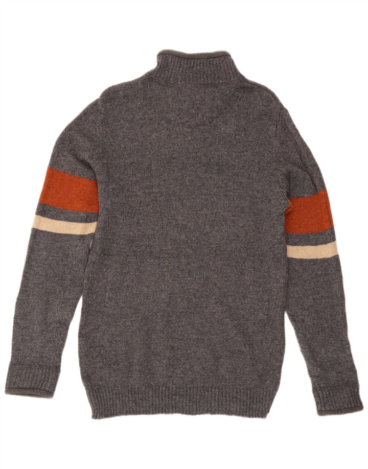 Marks & Spencer Herre Blue Harbor Zip Neck sweater lille grå