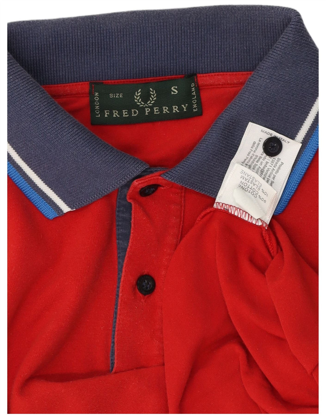 FRED PERRY Poloshirt til mænd Lille rød Colourblock Bomuld