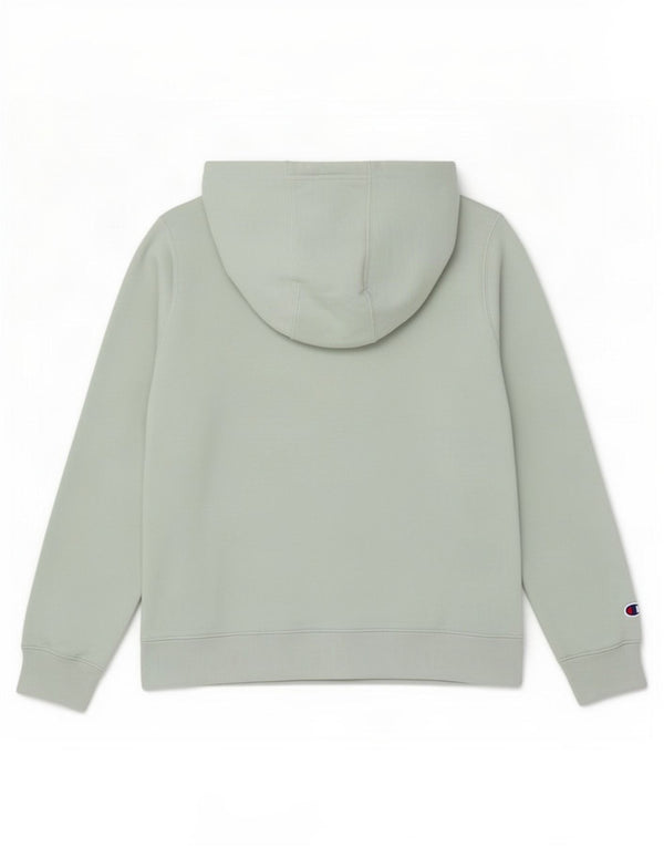 Champion Dame Grafisk Hoodie Jumper UK 14 Medium Grøn Bomuld