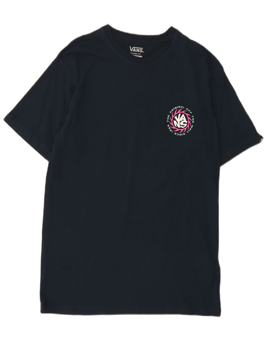 Vans Herre Classic Fit Grafisk T-Shirt Top Medium Navyblå Bomuld