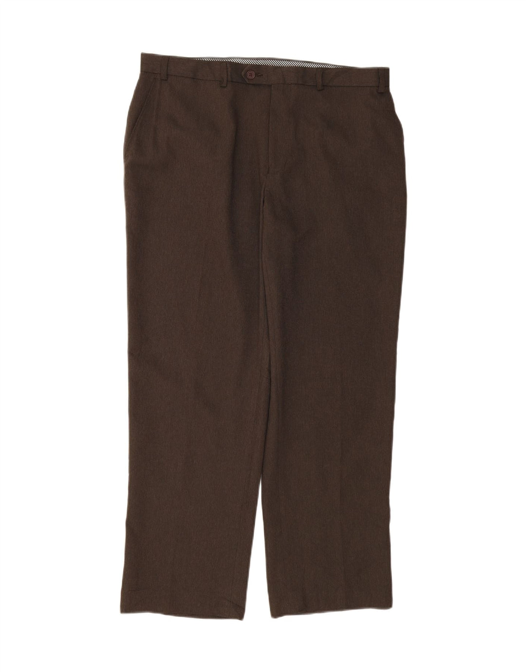 IZOD Mens Straight Suit Trousers W36 L29 Brown Polyester Vintage Izod and Second-Hand Izod from Messina Hembry 
