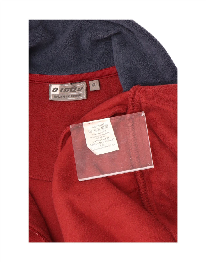LOTTO Fleece Jumper med lynlås til mænd XL Rød Polyester