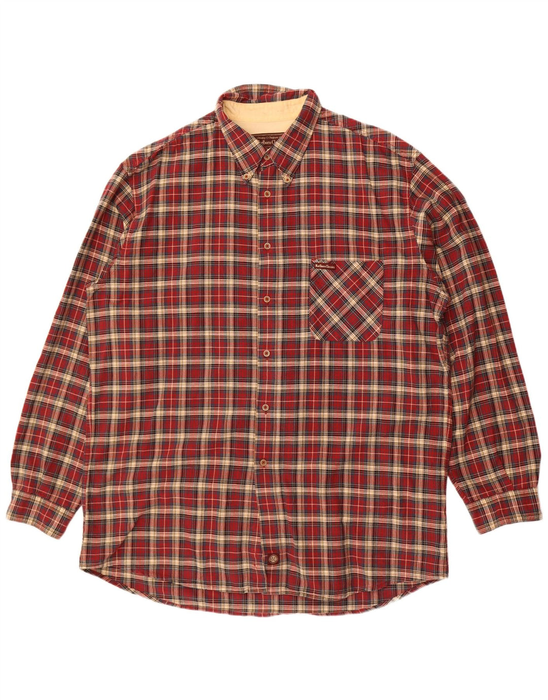 Marlboro Classics Herreskjorte 3XL Rød Plaid Bomuld