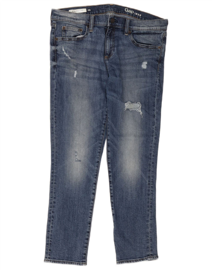 Gap Kvinde Kæreste Distressed Slim Jeans W28 L26 Blå Bomuld