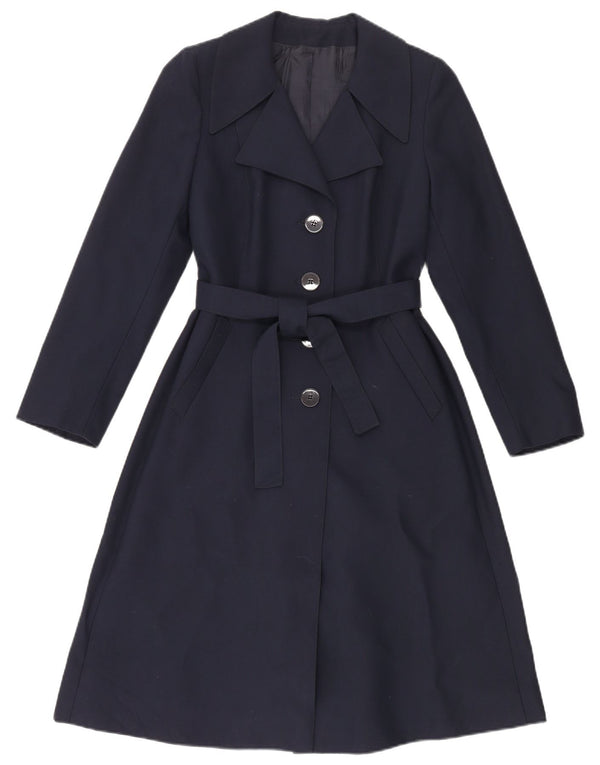 Giole Womens Overcoat IT 44 Medium Navy Blue
