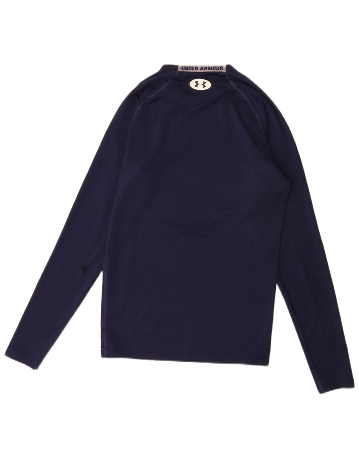 Under Armour Herre Heat Gear Top Langærmet Large Navy Blue