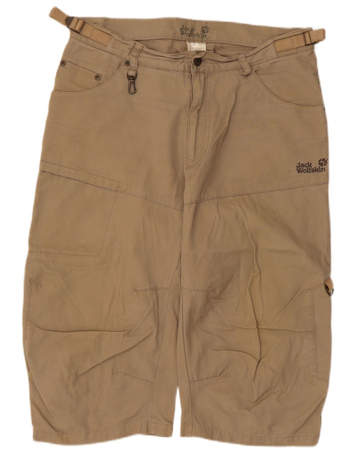 Jack Wolfskin Herre Cargo Bermuda Shorts W33 Stor Beige Bomuld