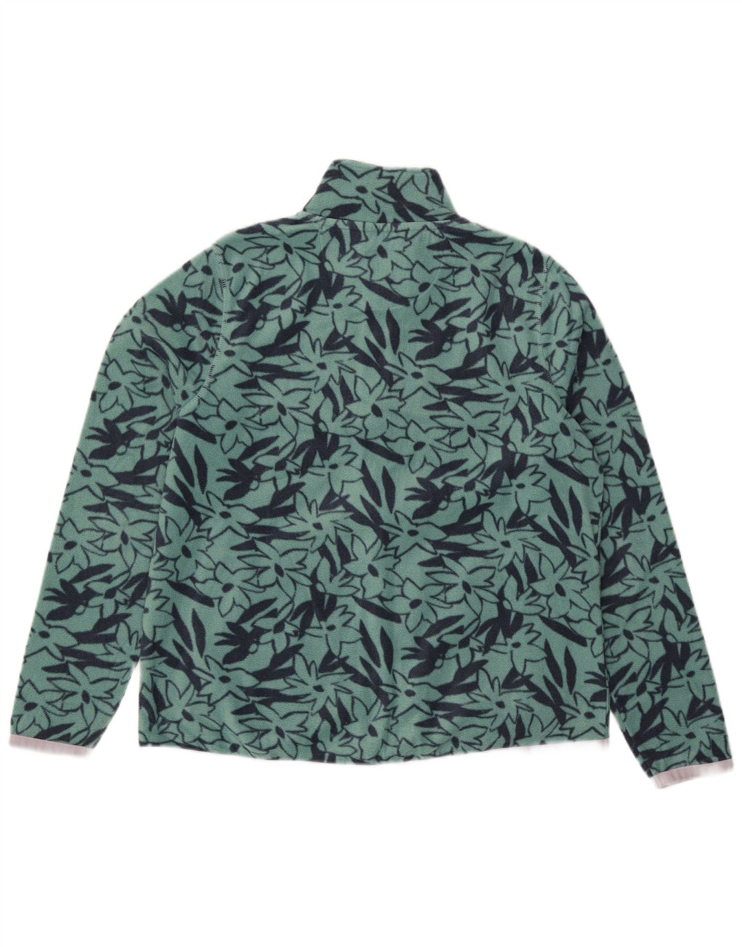 Weird Fish Dame Fleecejakke UK 14 Large Green Floral Polyester